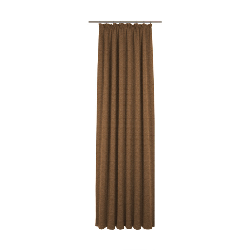 Beloit Pinch Pleat Room Darkening Curtain, 270cm Width x 245cm Drop, Fawn brown