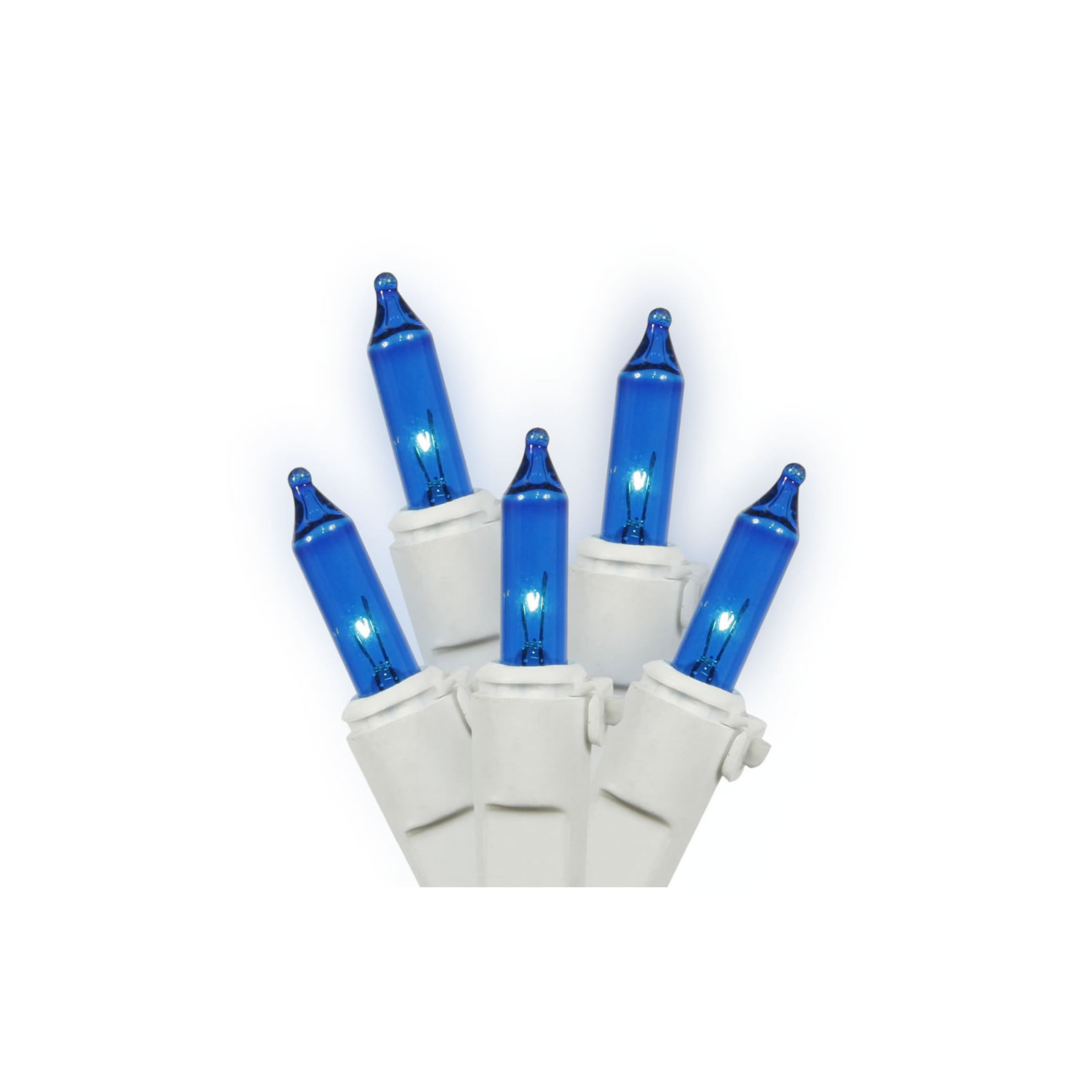 Mini Christmas Lights -  Wire Set, Blue/White, 23' L
