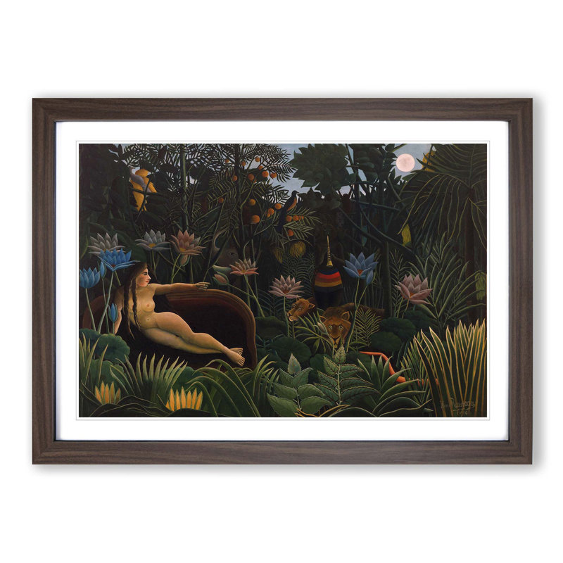Henri Rousseau - Single Picture Frame Print, Walnut