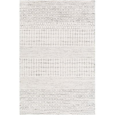 Tapis géométrique neutre tissé à la main Aljoscha