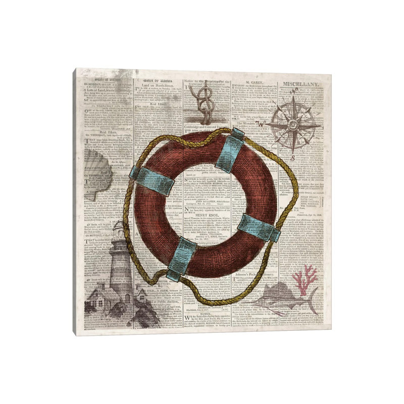 Nautical Collection IV by Drako Fontaine - Wrapped Canvas Gallery-Wrapped Canvas Giclée, 45.72 cm H x 45.72 cm W x 3.175 cm D