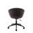 Modern Curved Back Barrel Office Chair - Distressed Black Faux Leather