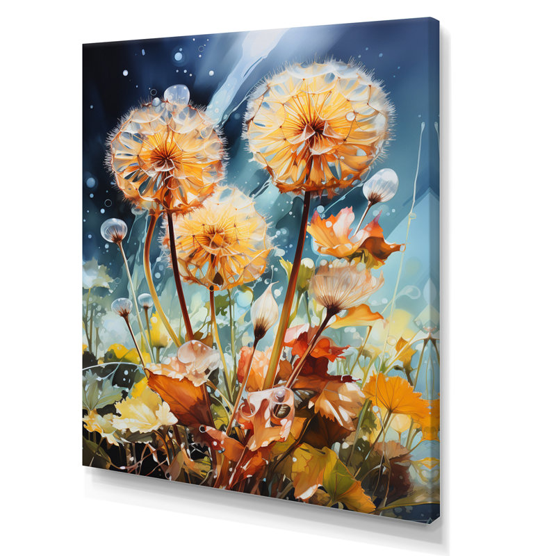 Luceile Meadow Dandelion Delight II, H 20 po x l 12 po x P 1 po, Toile tendue