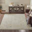 Galena Hand Knotted Wool Oriental Area Rug in Ivory; Beige; Rose; Muted Blue-1610445777