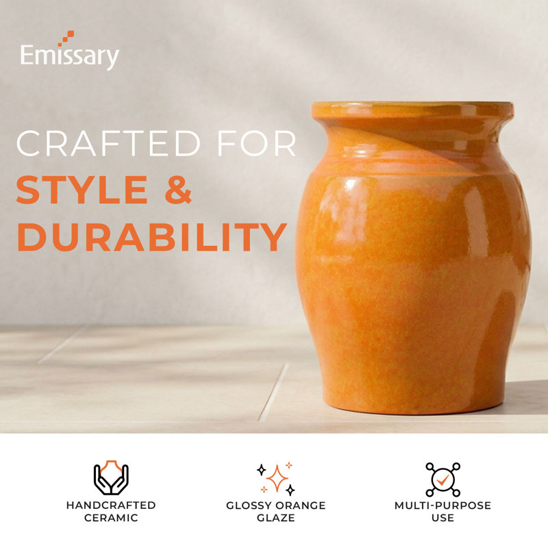 Koji Garden Stool, Bright Orange