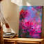 Abstrait rose floral texturé moderne, peinture à la maison, reproduction d'art sur toile-1760916319