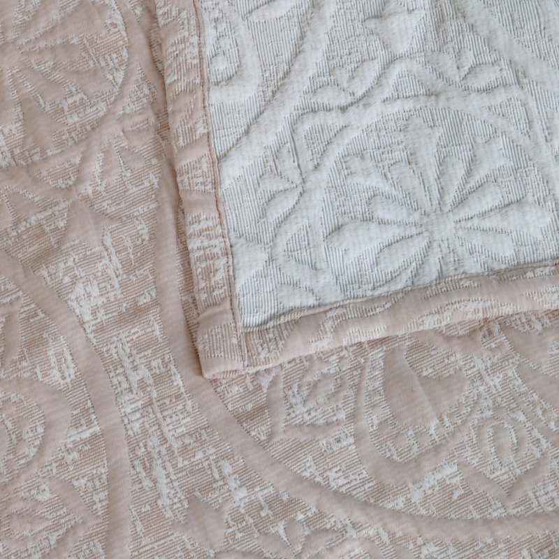 Rideau de douche Boheme Medallion Jacquard, Rosé
