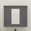 Armoire de salle de bain murale avec miroir, armoire à pharmacie avec 4 tablettes personnalisables, rangement au-dessus de la toilette