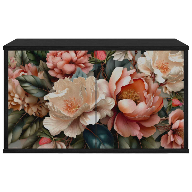 TV Stand for TVs up to 28", Black Oak