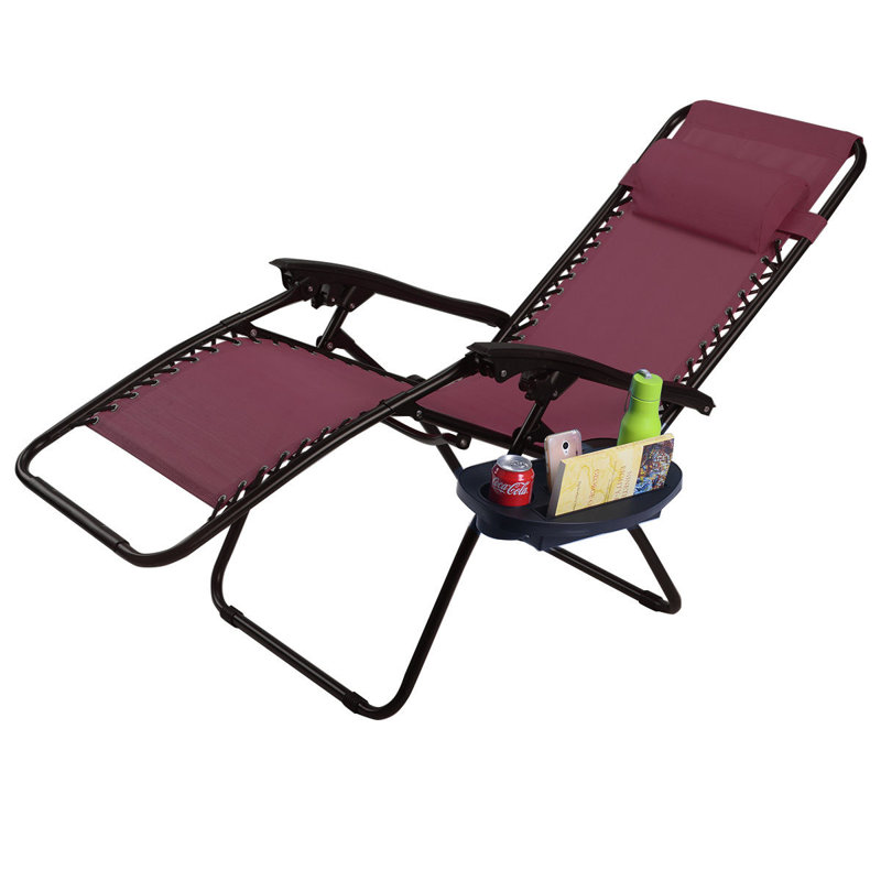 Chaise longue inclinable à gravité zéro Romero, Vin, 2