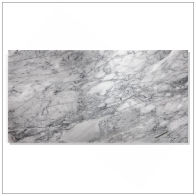 Carreaux de marbre de Carrare gris poli, 12 po x 24 po, pierre naturelle pour mur et plancher, boîte de 4 pièces, idéal pour les espaces résidentiels et commerciaux.