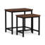 Ensemble de tables de bout gigognes industrielles en bois de manguier et en métal de conception l 25 po Skyler-1677118122