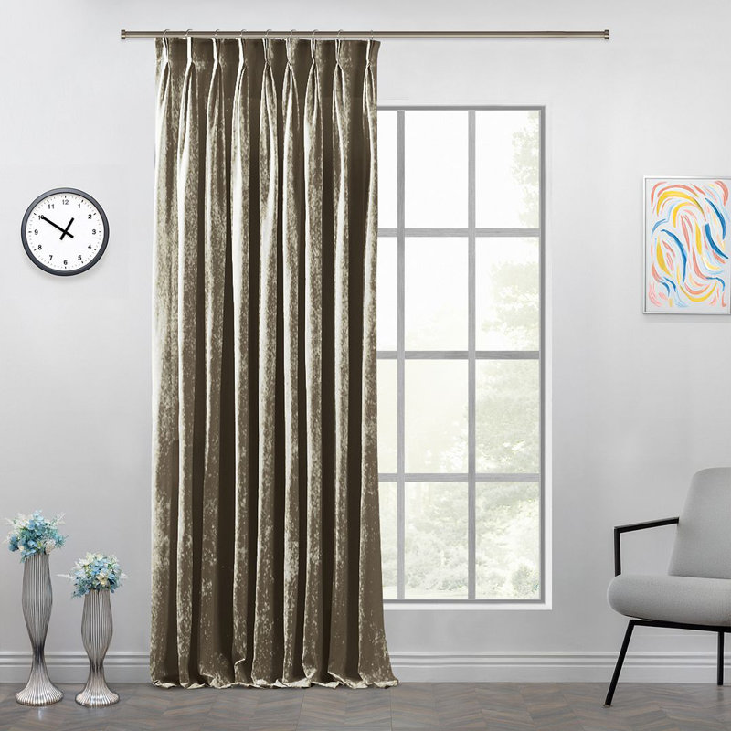 Room Darkening Single Curtain Panel, Dark Grey, 150cm Width x 400cm Drop