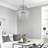 51 ''H 6 Light Dimmable Black Round Crystal Curtain Chandelier