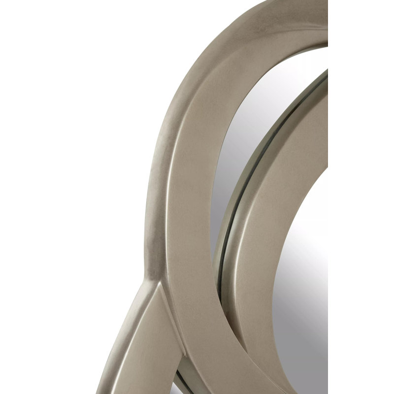 Gina Champagne Accent Mirror, 62cm H x 62cm W, Antique White