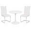 Ensemble de salle à manger 3 pièces avec chaises en porte-à-faux en similicuir-130462801-130462808-130462806
