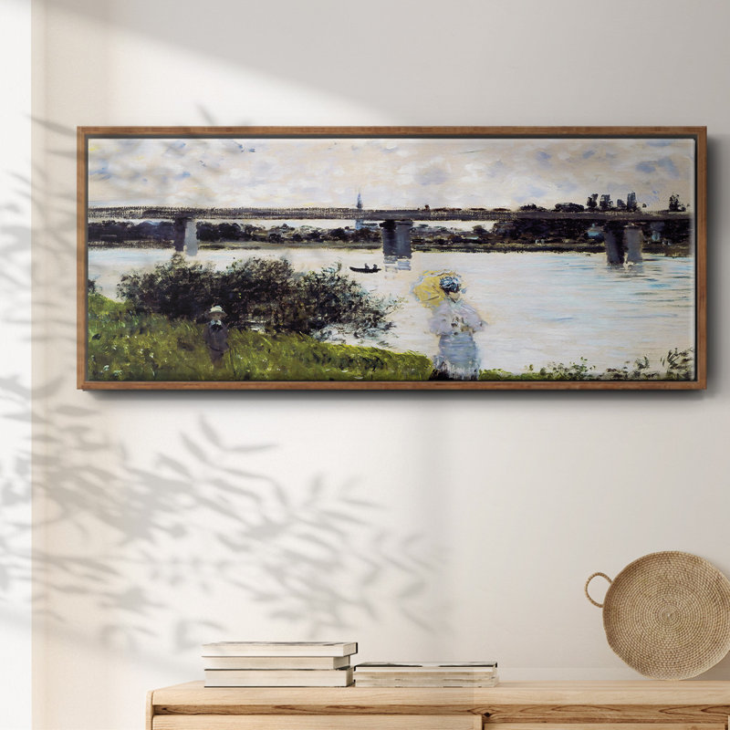 La promenade près du pont d'Argenteuil, 1874, H 20 po x l 50 po x P 1,5 po, Noyer