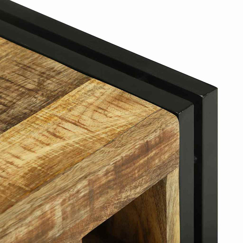 Solid Wood Open Shelving Wine Bottle Rack, Natural