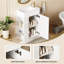 Meuble-lavabo flottant avec lavabo en résine et rangement latéral - Conception murale peu encombrante