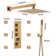12 Inch Rainfall Thermostatic Shower System with Body Spray and Temperature Display