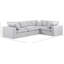 Canapé modulaire rembourré 4 pièces Hinrich-98917406