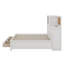 Lit de jour en bois pleine grandeur avec 3 tiroirs, tablette, prises et ports USB-97914210