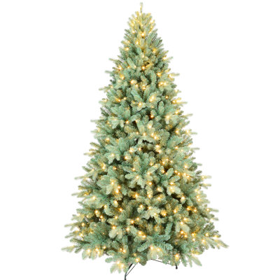 6ft, Blue - , Christmas Tree, 350 Warm White Led Lights, 1390 Tips, Natural Appearance, Quick Setup, Holiday Celebration Life Like Takedown, Holidays
