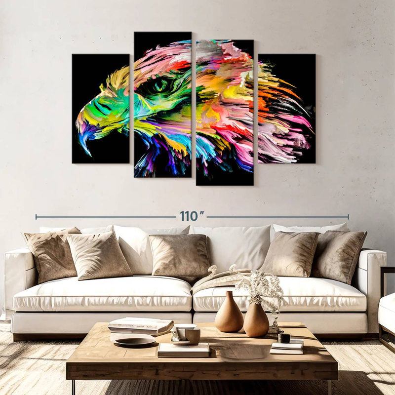 Brampt Colorful Eagle, 54" H x 84" W