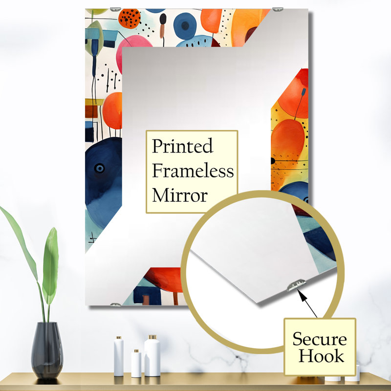 Oladele - Miroir mural géométrique abstrait MIR134547, 40 po x 30 po