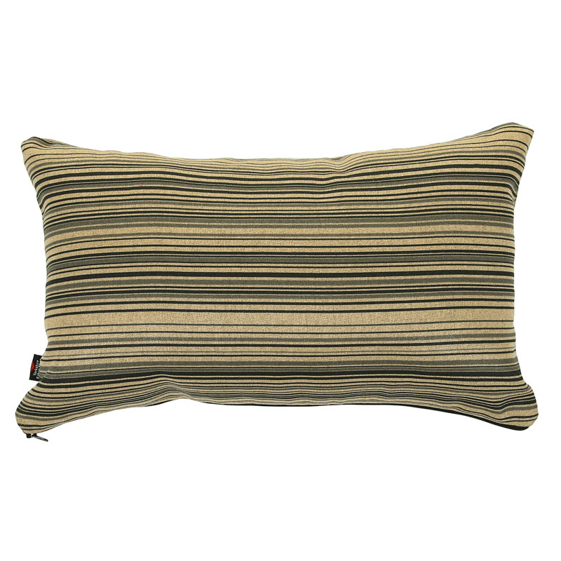 Aloysius Striped Rectangular Cushion, Brown