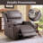 Ilkeston 37" Wide Modern Vegan Leather Manual Recliner Chair with Built-in Cup Holder-112684913