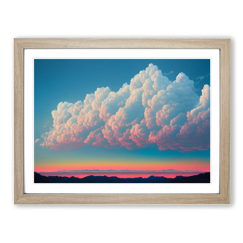 Glorious Clouds - Framed Print, 34cm H x 46cm W x 2cm D, Oak