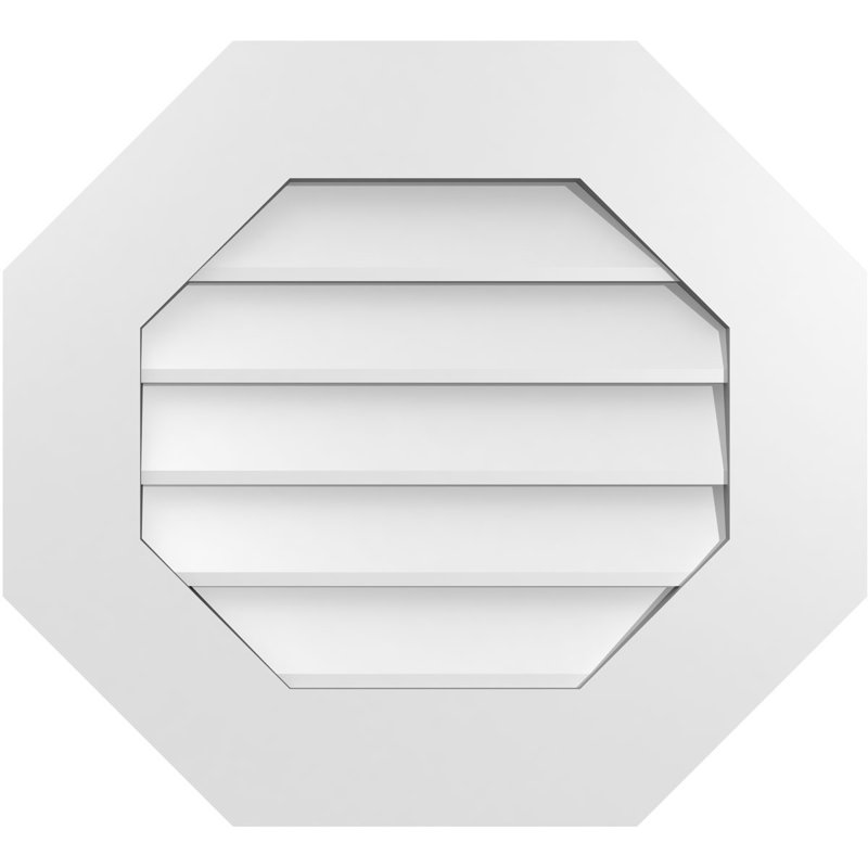 Évent horizontal gondole allongé en surface octogonal Signature, 20" H x 22" W x 1" D