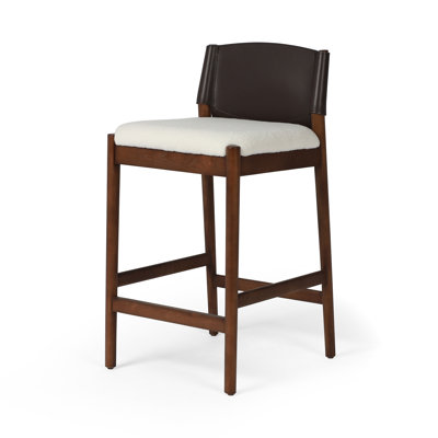 Lulu Upholstered Stool with Solid Wood Frame