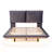 Full Size Upholstered Platform Bed With Sensor Light And 2 Large Backrests, Stylish Platform Bed With 2 Sets Of USB Port And Socket On Each Rear Bed Leg