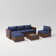 Eudy Wicker 4 - Person Modular Patio Conversation Sets with Cushions