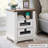 Rimmer 18"W Farmhouse 2-Drawer Wood End Table, Small Side Table With Charging Station-2072845961
