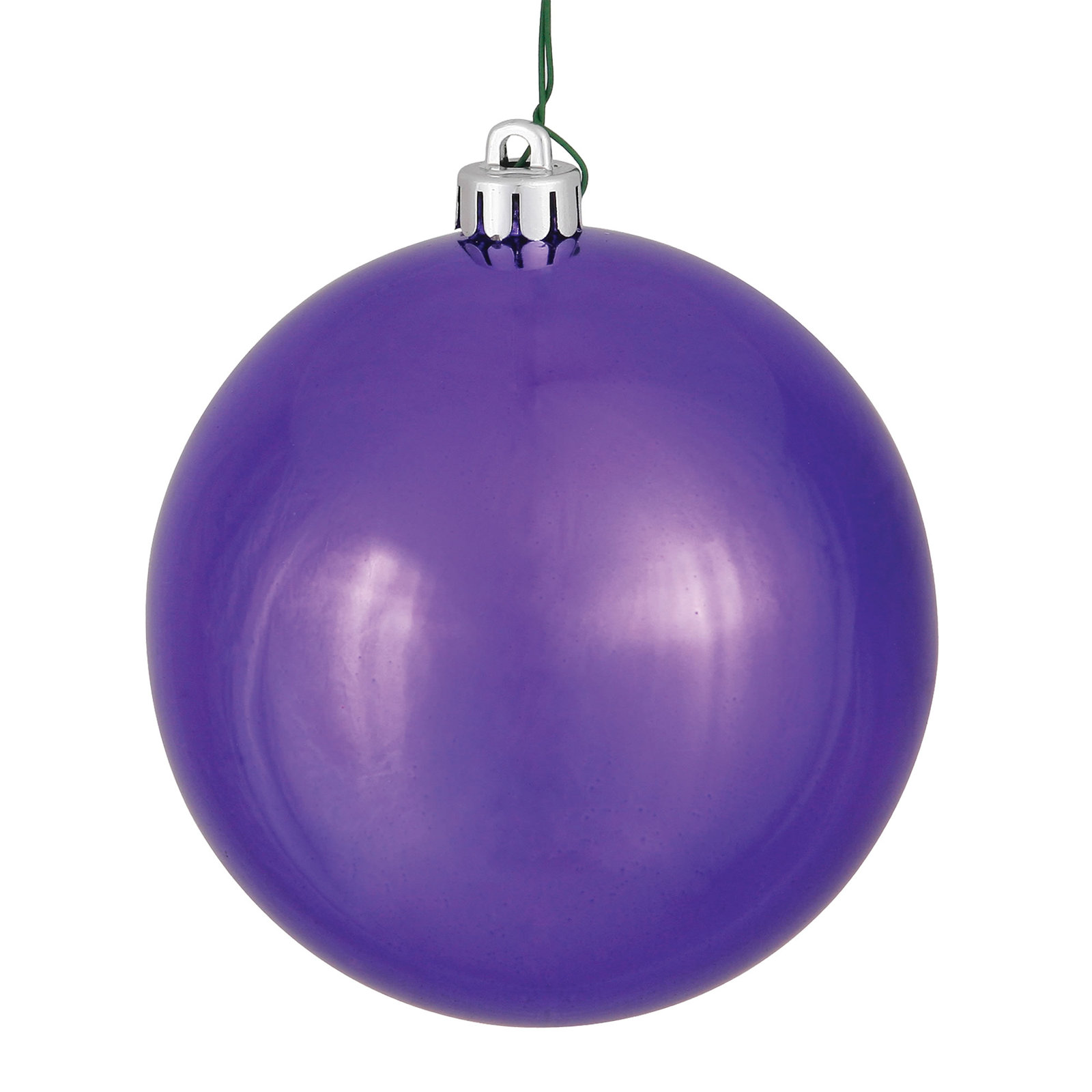 Holiday Décor Ball Ornament, 3" H x 3" W x 3" D, Plum