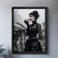 «Black», encadré noir, rétro, gothique romantique, dames et crâne, art mural, impressions de style rétro-120715792