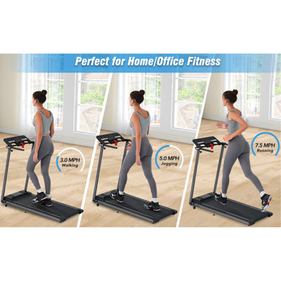 NOUVEAU Tapis roulant de marche à tapis pliant pour le bureau à domicile - Tapis de marche de 2,5 CV avec inclinaison de 0,5 à 7,5 MPH avec capacité de charge de 265 lb