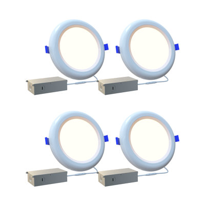 5.1" Ultra Slim Selectable CCT Remodel LED Canless Recessed Lighting Kit