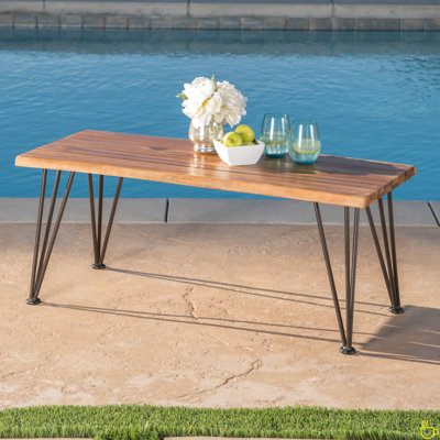 Table basse en bois et métal