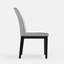 Ensemble de 2 chaises d'appoint de salle à manger Vécy, tissu gris Channel, noir rétro