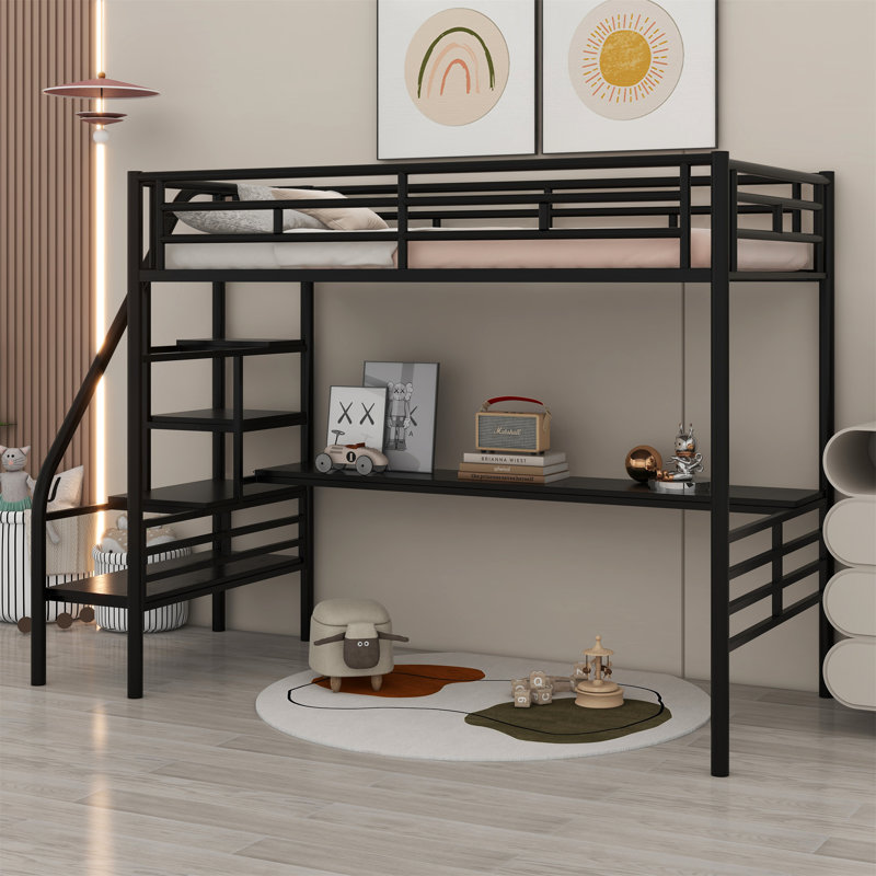 Bachand Twin Steel Loft Bed by Isabelle and Max