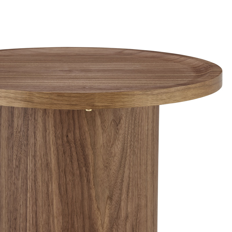 Boden 24" Round Side Table In Walnut