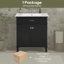Meuble-lavabo de 30 po avec lavabo en céramique, porte à fermeture en douceur et tablettes réglables-108804066-108804067