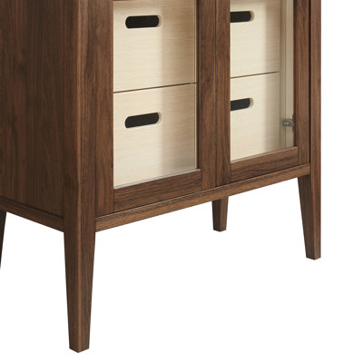 Grande armoire de rangement vitrée Nell