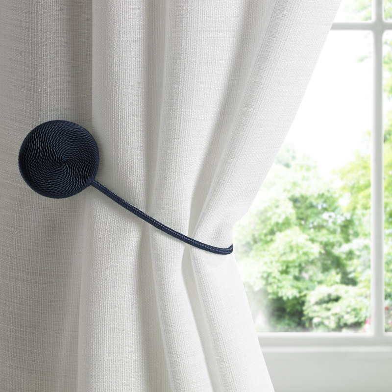 Rhodell Fabric 6cm Curtain Holdback/Tieback, Black