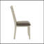 Ensemble de 2 chaises de salle à manger avec siège rembourré, gris et blanc