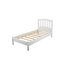 Élégant lit double, couleur blanc uni, 47,2 po x 38,6 po x 78,7 po | Panneau de fibres à densité moyenne 100% laqué, design durable et moderne | Parfait pour les chambres à coucher, meubles de chambre à coucher élégants et fonctionnels-407952935